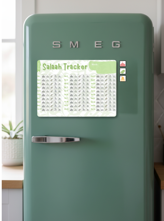 Kids Salaah Magnet Tracker - Pink