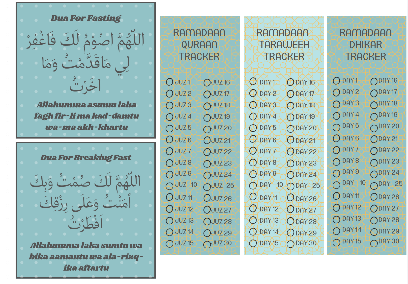 Ramadan Magnet Set - Purple