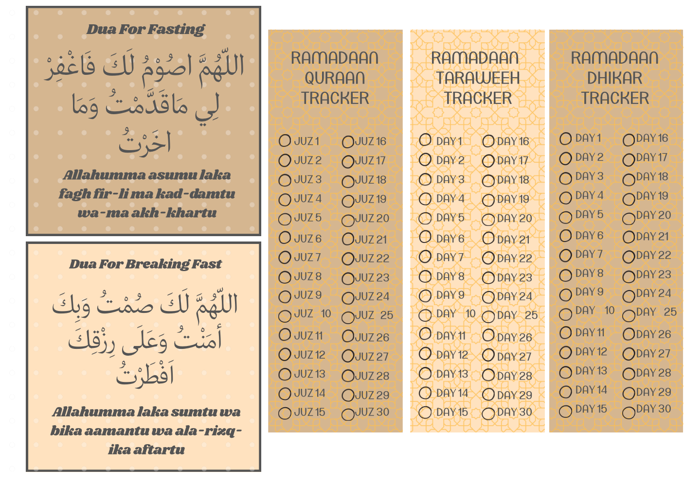 Ramadan Magnet Set - Purple
