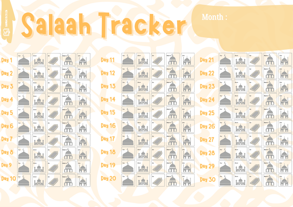 Kids Salaah Magnet Tracker - Pink