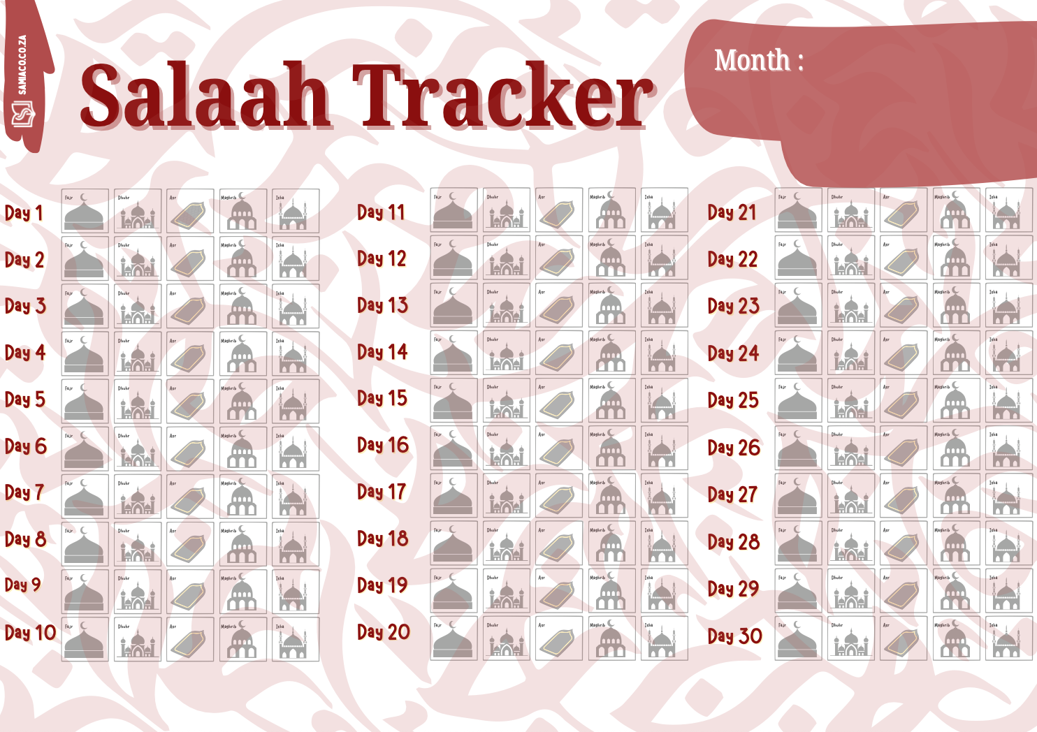 Salaah Magnet Tracker - Blue
