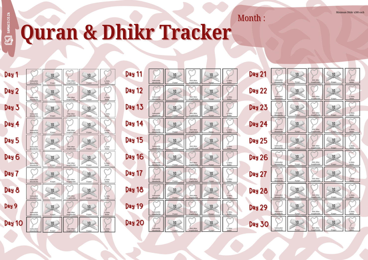 Quran & Dhikr Magnetic Tracker - Green