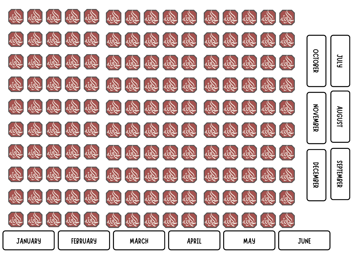 Quran & Dhikr Magnetic Tracker - Green