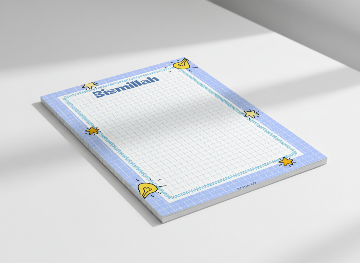 Bishmillah Notepad - Kids Blue